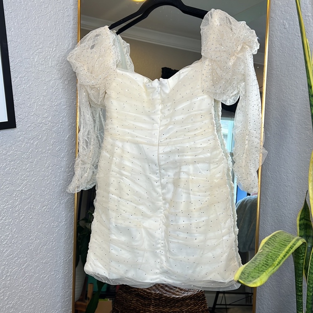 RARE HOUSE OF CB 'Milana' Ivory Crystal and Tulle dress NWOT - Picture 13 of 13